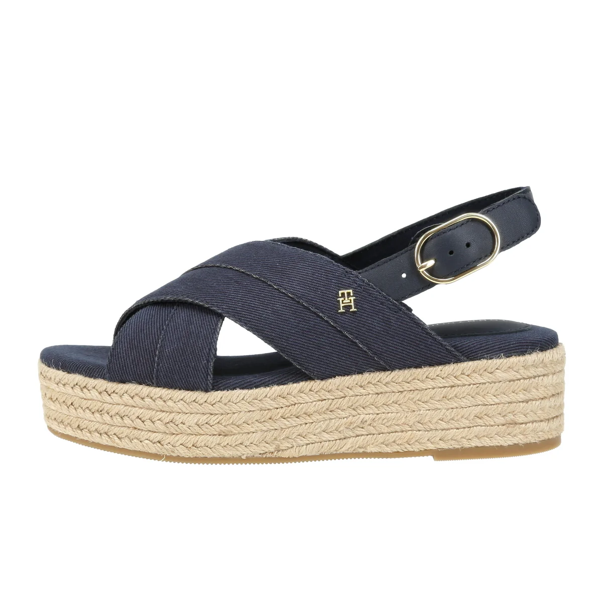 Denim Espadrille Platform Sand - Image 2