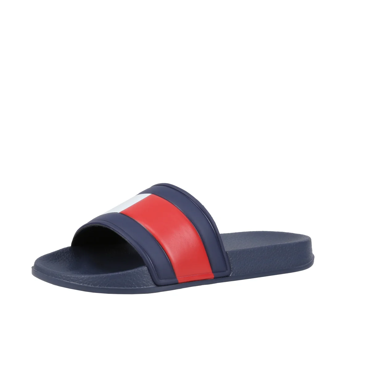 Flag Print Pool Slide Blue