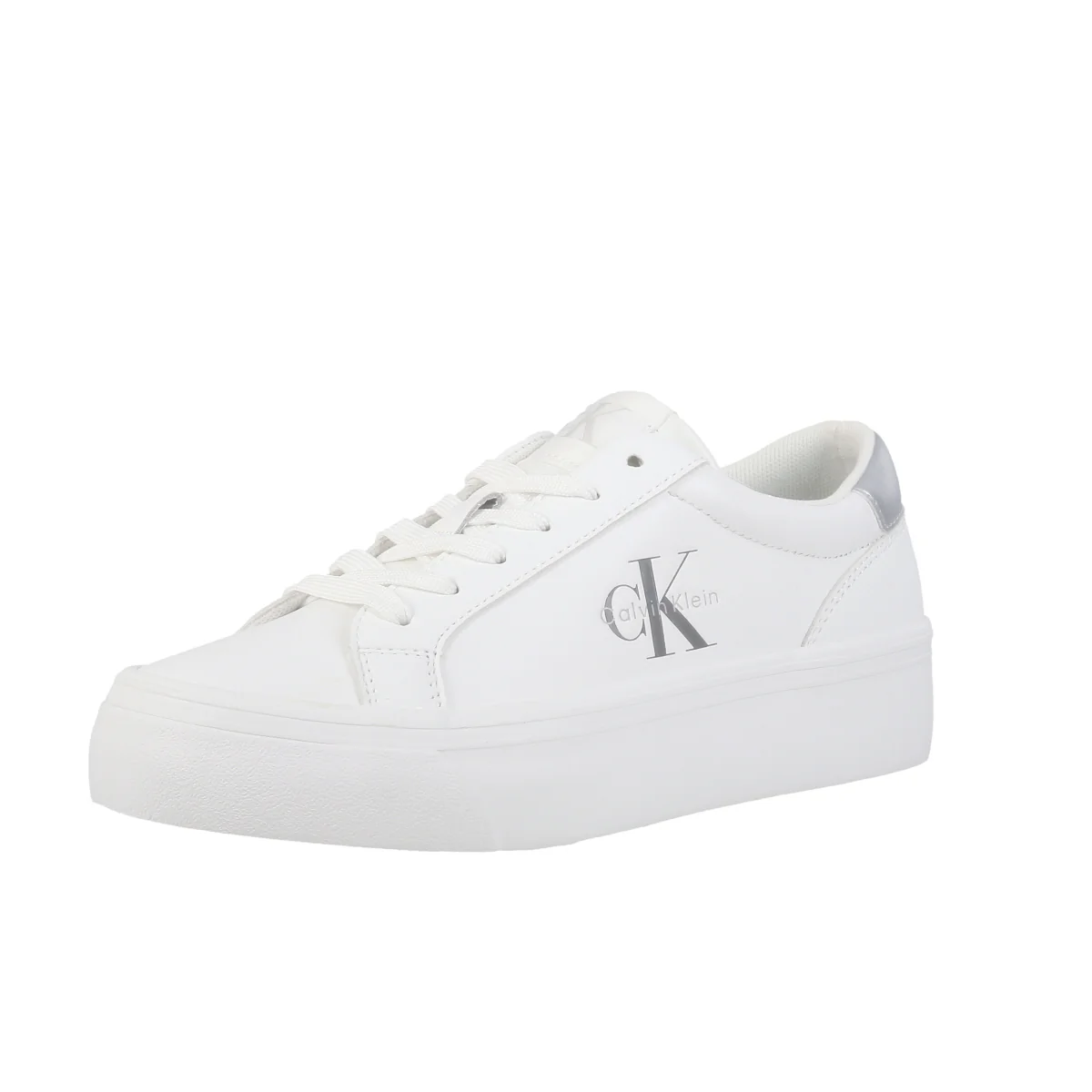 Vulc Flatf Lth Silver Logo Tag